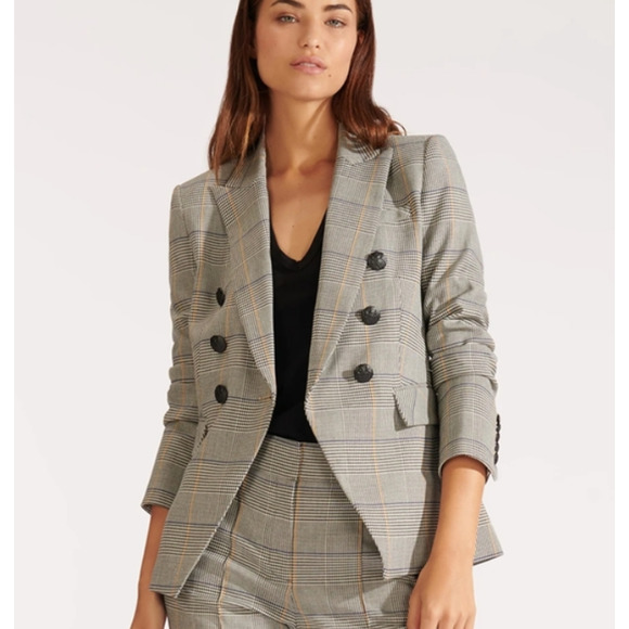 Veronica Beard Jackets & Blazers - Veronica Beard Glen Plaid Miller Dickey Jacket Size 8 Gray Dickey Compatible